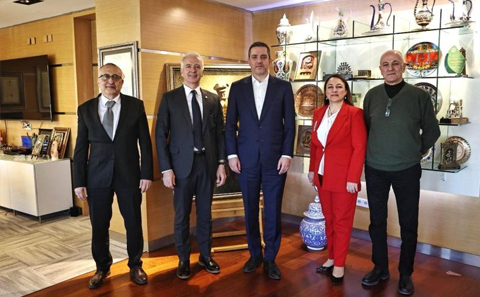 SHD Başkanı ve Yönetim Kurulu, TBB Başkanı Erinç Sağkan'ı Ziyaret Etti